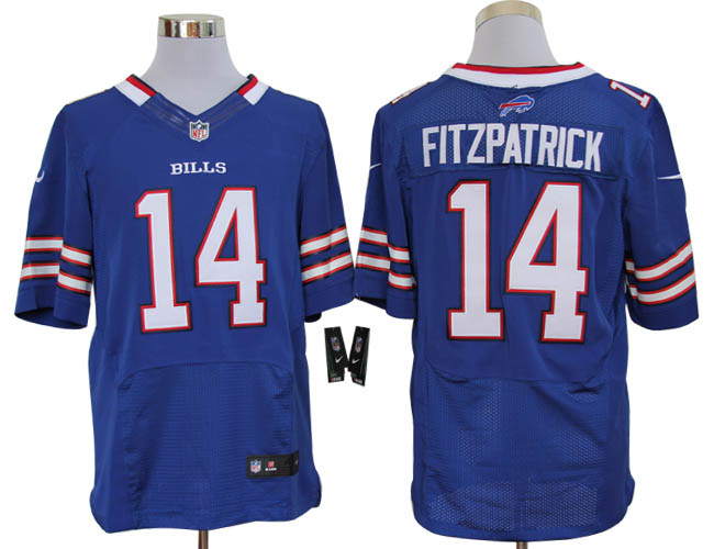 Size 60 4XL-Ryan Fitzpatrick Buffalo Bills #14 Royal Blue Stitched Nike Elite NFL Jerseys