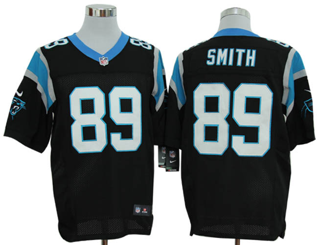 Size 60 4XL-Steve Smith Carolina Panthers #89 Black Stitched Nike Elite NFL Jerseys