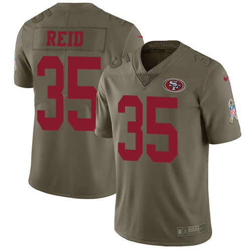 Men's Nike San Francisco 49ers #35 Eric Reid Olive 2017 Salute to Service NFL Limited Stitched Jersey