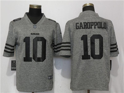 Nike San Francisco 49ers 10 Jimmy Garoppolo Gray Vapor Untouchable Limited Jersey