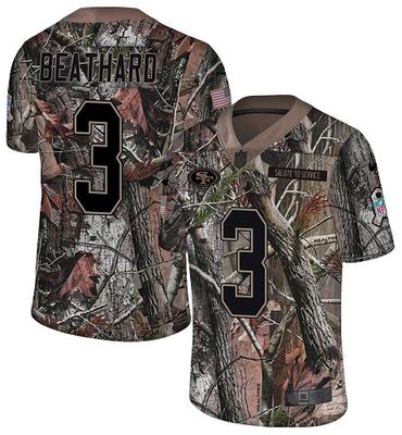 Nike 49ers #3 C.J. Beathard Camo Men's Stitched NFL Limited Rush Realtree Jersey