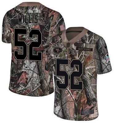 Nike 49ers #52 Patrick Willis Camo Men's Stitched NFL Limited Rush Realtree Jersey