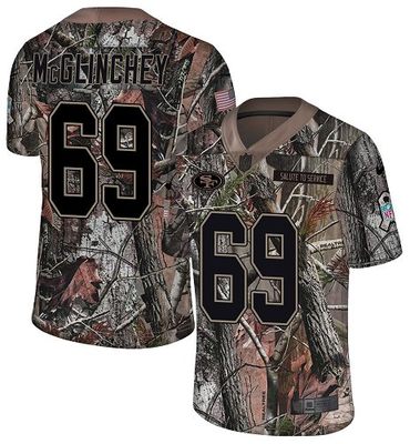 Nike 49ers #69 Mike McGlinchey Camo Men's Stitched NFL Limited Rush Realtree Jersey