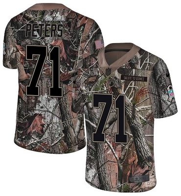 Nike Eagles #71 Jason Peters Camo Men's Stitched NFL Limited Rush Realtree Jersey