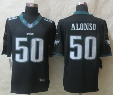 Nike Philadelphia Eagles #50 Kiko Alonso Black Limited Jersey