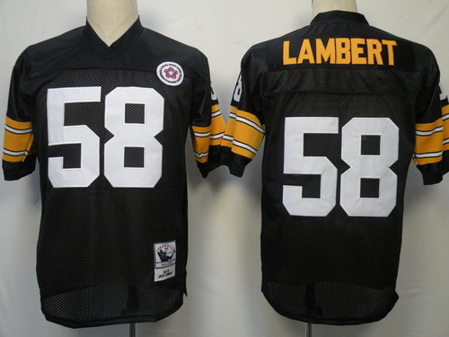 Pittsburgh Steelers #58 Jack Lambert Black Throwback Jersey