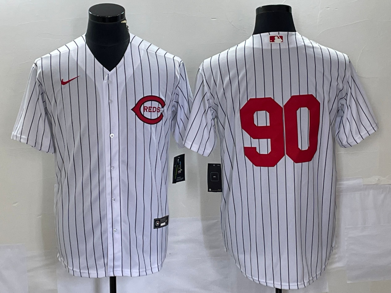 Men's Cincinnati Reds #90 White 2022 Field of Dreams Cool Base Jersey