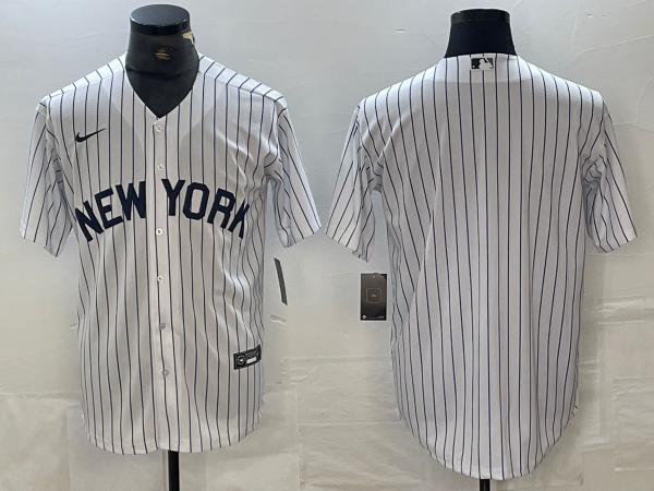 Men's New York Yankees Blank White 2024 Cool Base Stitched Jerseys