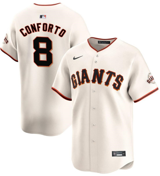 Men's San Francisco Giants #8 Michael Conforto Cream Cool Base Stitched Baseball Jersey