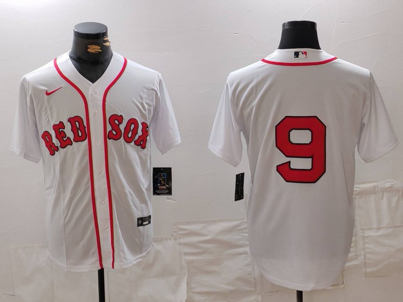 Men's Boston Red Sox #9 Ted Williams White Cool Base Stitched Jersey