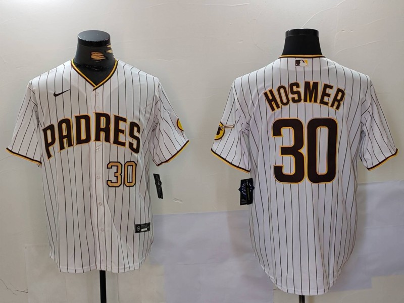 Men's San Diego Padres #30 Eric Hosmer White Stitched Cool Base Nike Jerseys