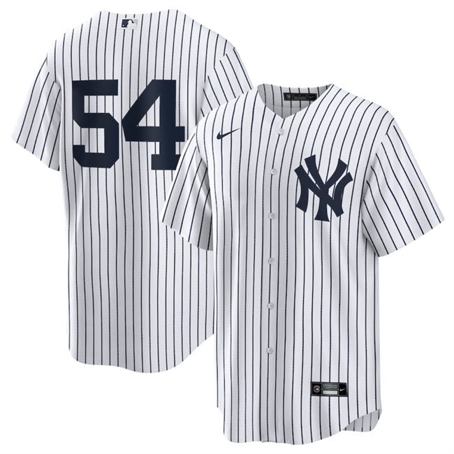 Men's New York Yankees #54 Max Fried White 2024 Cool Base Stitched Baseball Jersey