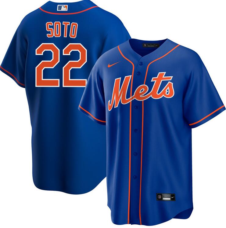 Men's New York Mets #22 Juan Soto Royal 2024 Cool Base Limited Stitched Baseball Jersey