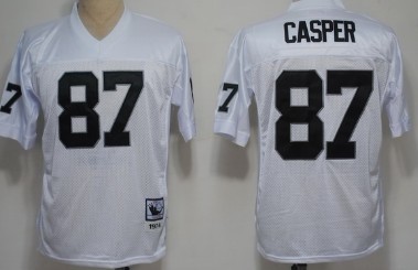 Oakland Raiders #87 Dave Casper White Throwback Jersey