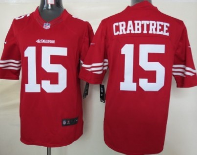 Nike San Francisco 49ers #15 Michael Crabtree Red Limited Jersey