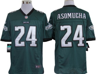 Nike Philadelphia Eagles #24 Nnamdi Asomugha Dark Green Limited Jersey