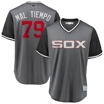 Men's Chicago White Sox 79 Jose Abreu Mal Tiempo Majestic Gray 2018 Players' Weekend Cool Base Jersey