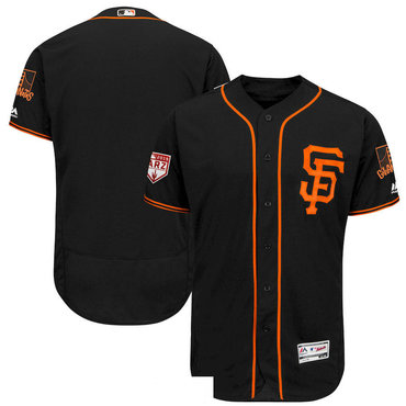 Men's SF San Francisco Giants Black 2019 Spring Training Flexbase Jersey