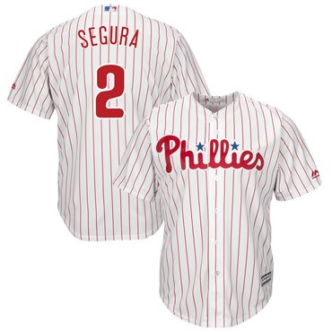 Men's Philadelphia Phillies #2 Jean Segura White Home Cool Base Jersey