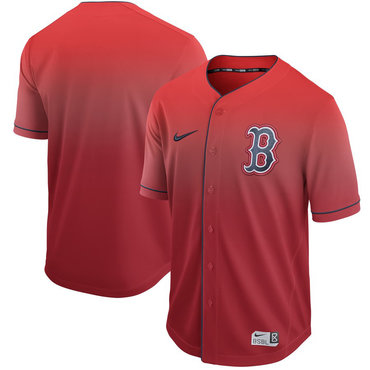 Men's Boston Red Sox Blank Red Drift Fashion Jersey