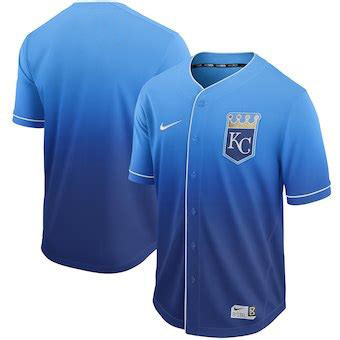 Men's Kansas City Royals Blank Blue Drift Fashion Jersey