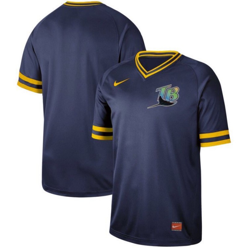 Men's Tampa Bay Rays Blank Navy Throwback Jersey