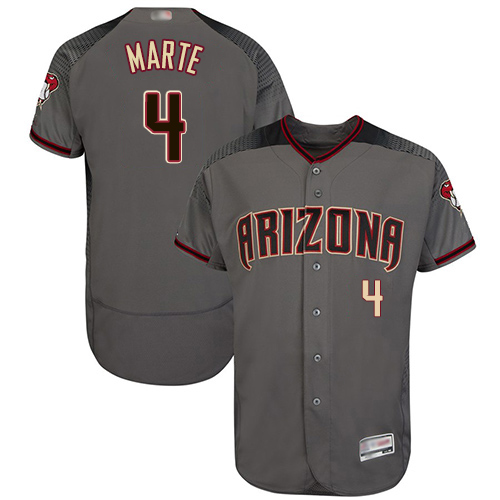 Diamondbacks #4 Ketel Marte Gray Flexbase Authentic Collection Stitched Baseball Jersey