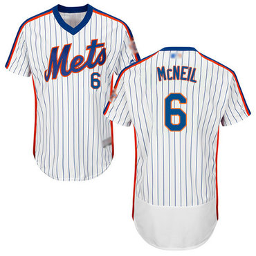 Mets #6 Jeff McNeil White(Blue Strip) Flexbase Authentic Collection Alternate Stitched Baseball Jersey