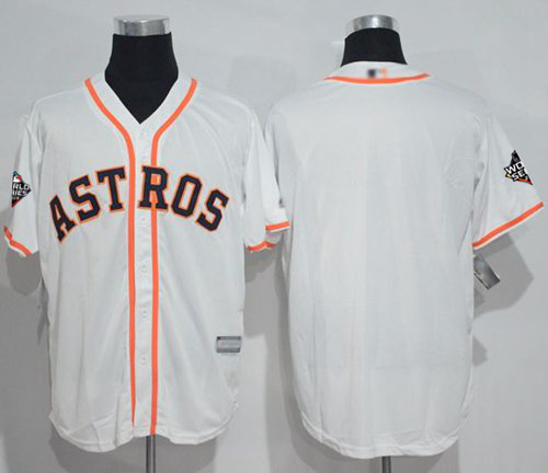 Astros Blank White New Cool Base 2019 World Series Bound Stitched Baseball Jersey