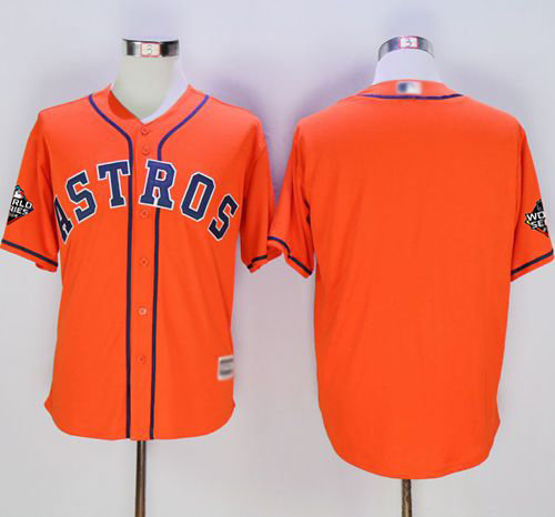 Astros Blank Orange New Cool Base 2019 World Series Bound Stitched Baseball Jersey