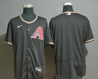 Men's Arizona Diamondback Blank Black Stitched Nike MLB Flex Base Jersey