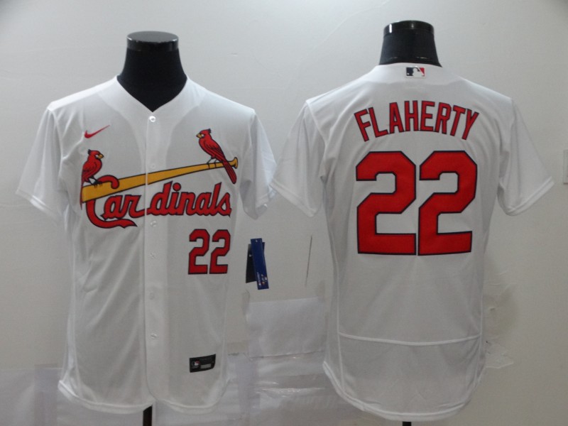 Men's St. Louis Cardinals #22 Jack Flaherty White Stitched MLB Flex Base Nike Jersey