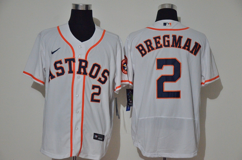 Men's Houston Astros #2 Alex Bregman White Stitched MLB Flex Base Nike Jersey