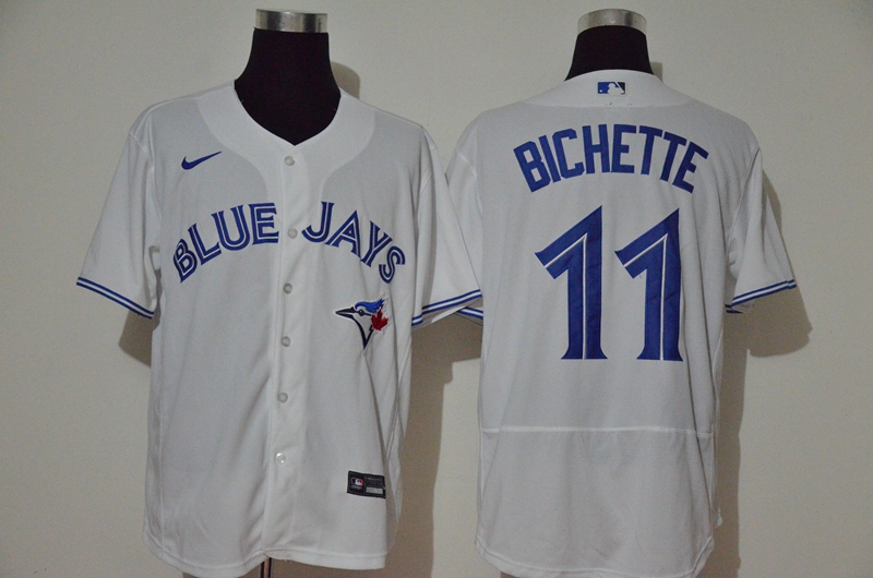 Men's Toronto Blue Jays #11 Bo Bichette White Stitched MLB Flex Base Nike Jersey