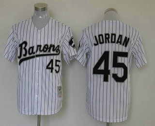 Men's Chicago White Sox #45 Michael Jordan White Stitched MLB Mitchell & Ness Jersey