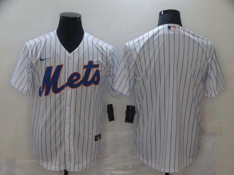 Men New York Mets Blank White Game Nike MLB Jerseys