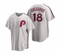 Mens Nike Philadelphia Phillies 18 Didi Gregorius White Cooperstown Collection Home Stitched Baseball Jersey