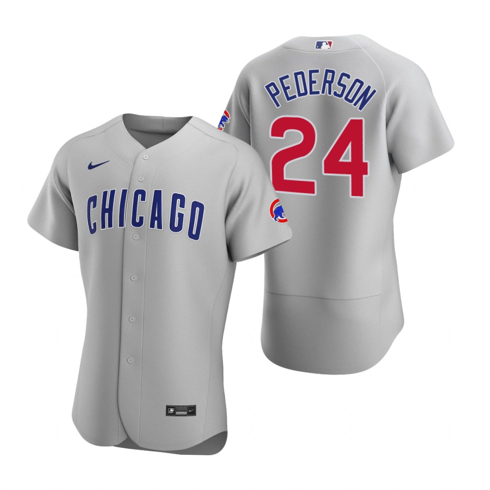 Men's Chicago Cubs #24 Joc Pederson Nike Gray Authentic Road Jersey