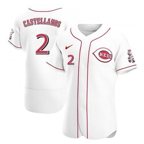 Men's Cincinnati Reds #2 Nick Castellanos White 2021 Home Player Jersey