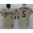 Men's Arizona Diamondback #5 Eduardo Escobar Gold 2021 City Connect Stitched MLB Flex Base Nike Jersey