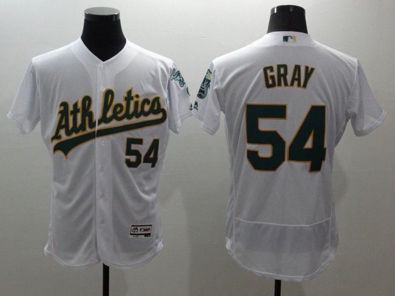 Men Oakland Athletics 54 Gray White Elite 2021 MLB Jerseys