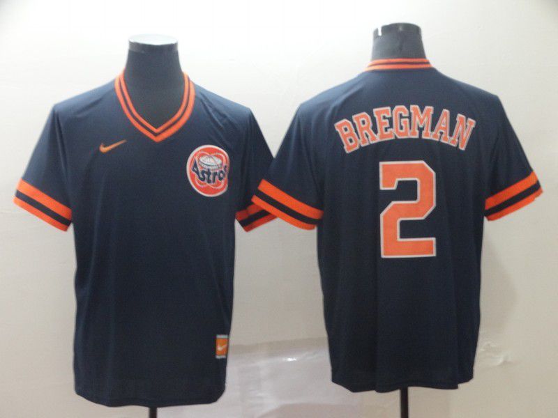 Men Houston Astros 2 Bregman Blue Game Throwback Nike 2022 MLB Jersey