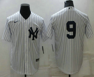 Men's New York Yankees #9 Roger Maris White No Name Stitched MLB Nike Cool Base Throwback Jersey