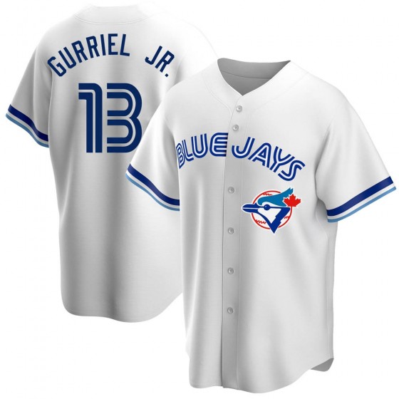 MEN'S TORONTO BLUE JAYS #13 LOURDES GURRIEL JR. WHITE HOME COOPERSTOWN COLLECTION JERSEY