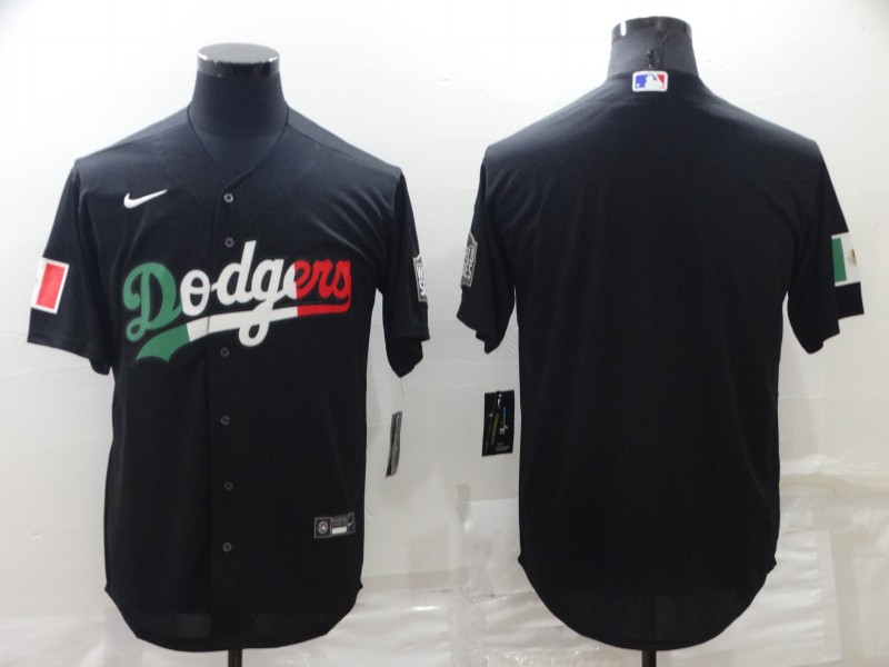 Men's Los Angeles Dodgers Blank Black Mexico 2020 World Series Cool Base Nike Jersey