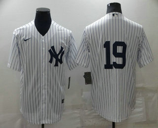 Men's New York Yankees #19 Masahiro Tanaka White Cool Base Stitched Baseball Jersey