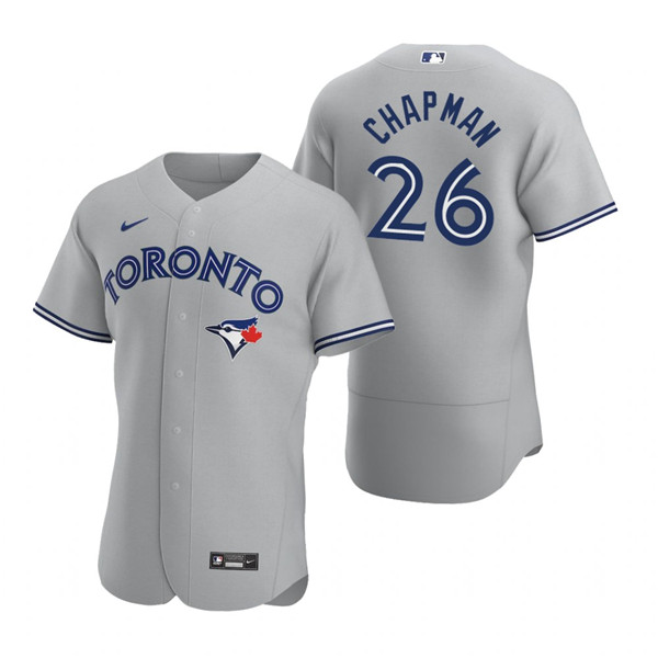 Men's Toronto Blue Jays #26 Matt Chapman Grey Flex Base Stitched Baseball Jersey