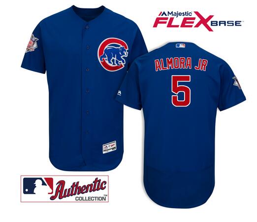 Men's Chicago Cubs #5 Albert Almora Jr. Royal Blue 2016 Flexbase Majestic Baseball Jersey