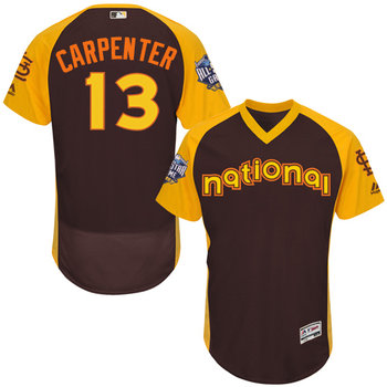 Matt Carpenter Brown 2016 All-Star Jersey - Men's National League St. Louis Cardinals #13 Flex Base Majestic MLB Collection Jersey