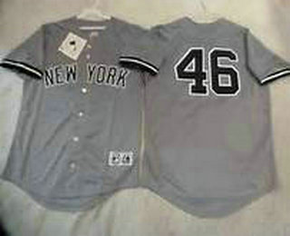 Men's New York Yankees #46 Andy Pettitte Majestic Away Gay Cool Base Player Jersey